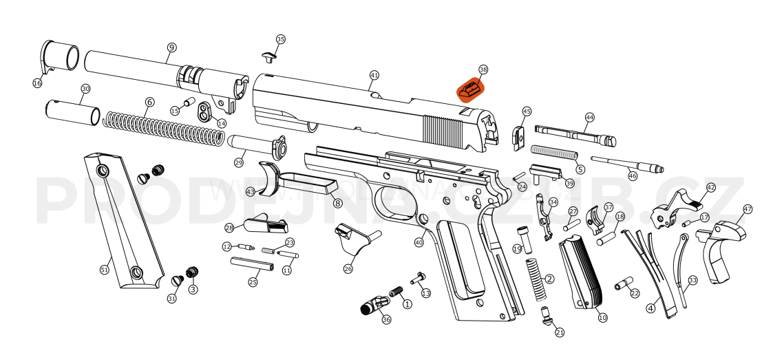 Hledí pro Colt 1911 díl č.38