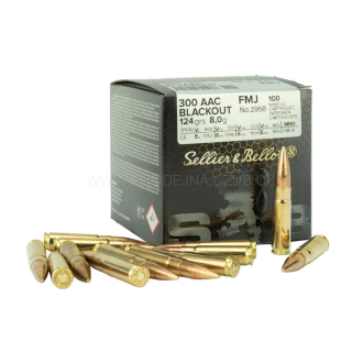 Náboje Sellier & Bellot .300 AAC BLACKOUT FMJ 8,0g