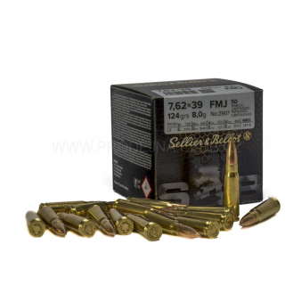 Náboje Sellier & Bellot 7,62x39 FMJ 8,0g