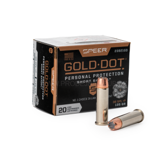 Náboje Speer .38 SPECIAL +P Gold Dot Personal Protection JHP 8,7g/135grs