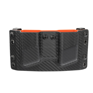 Vnější kydexové pouzdro na dva zásobníky pro CZ Shadow 2 carbon/oranžová