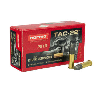 Náboje Norma .22LR TAC-22 2,6g